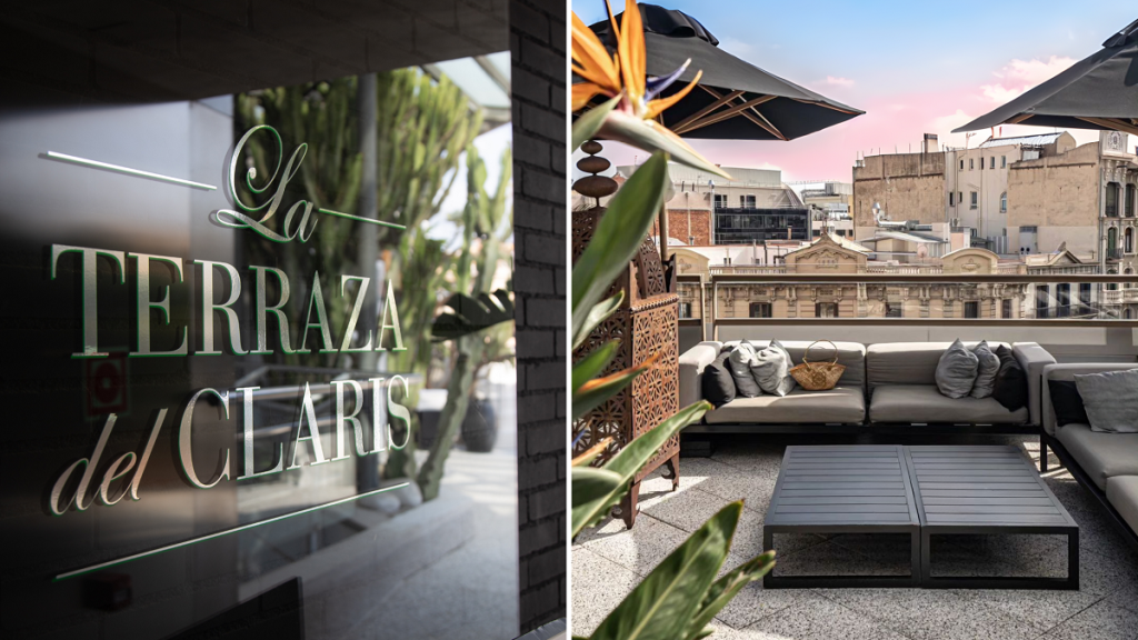 La Terraza del Claris terrasse bar hôtel Claris Barcelone