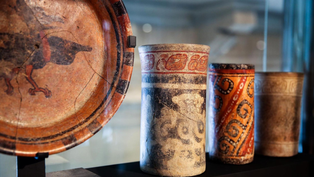 Archaeological pieces, The Museum Room of the Hotel Claris in Barcelona