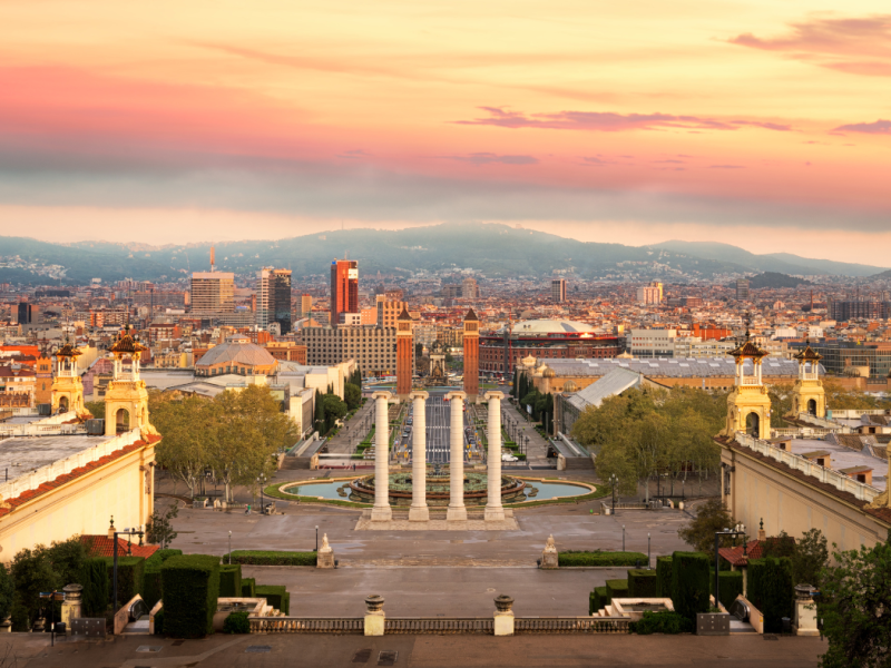 verano en Barcelona atardecer Derby Hotels Collection Montjuic